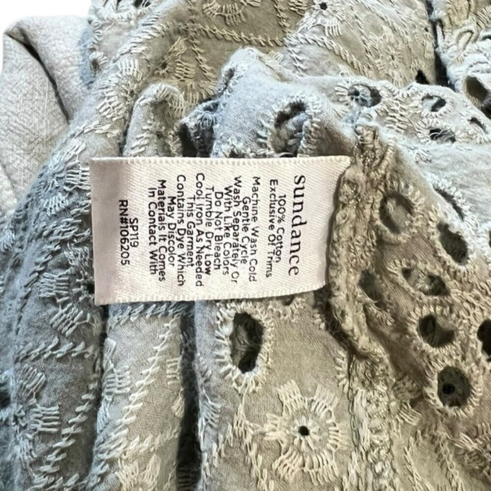 Sundance Embroidered Eyelet Cutout Boho Bomber Jacket size medium - Picture 6 of 6